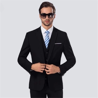 ready stock Business Suit (coat+pant+vest) Wedding Suit (4)