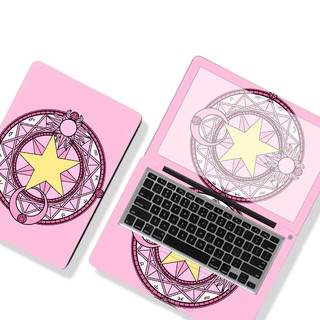 Universal DIY Lovely Sailor Moon Design Laptop Skin Waterproof Dustproof Oilproof PVC Material Laptop Sticker for All 12/13/14/15/17 Inch Laptop