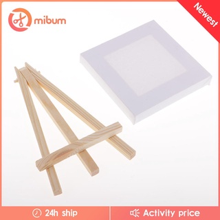 [🆕MIBUM-11--] Mini Canvas and Easel - Mini Canvas Panels and Wood Easels, Small Stretched Canvas for Drawing, Painting, Craft, Art Project, DIY