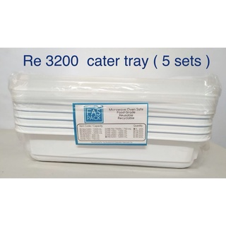 re3200 microwavable cater tray 3200ml 5 sets FAS PACK brand