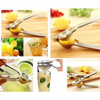 Stainless steel manual juicer household lemon clip mini juicer creative squeeze orange juice pomegra