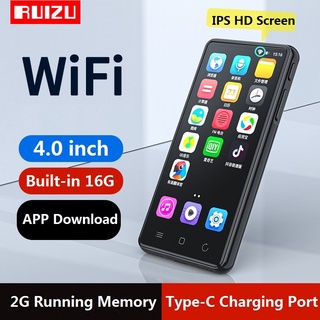 Newest RUIZU H8 Android WiFi MP4 Player Bluetooth 5.0 Full Touch Screen 4inch 16GB Music Video Playe