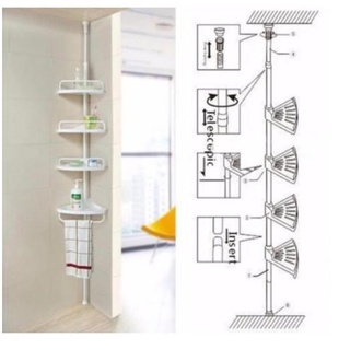 #1033 Home Textiles Adjustable Bathroom Multi Corner Shelf Shower Organizer Rack