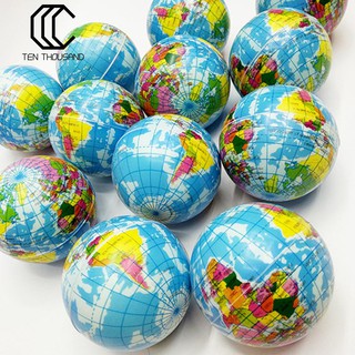 Earth World Map Stress Relief Hand Therapy Bouncy Ball Toy