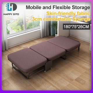 Adjustable folding bed office single lunch break nap bed tri-fold sponge bed 75cm and 110cm 2 size