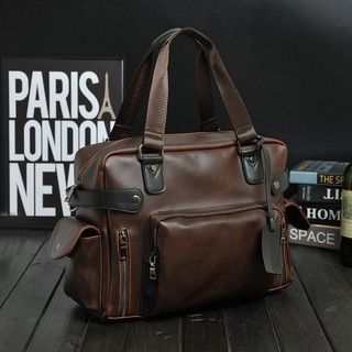 ◘100% Crazy Horse Leather Business Bag Korean Style Travel Bag Men Crossbody Bags (1)