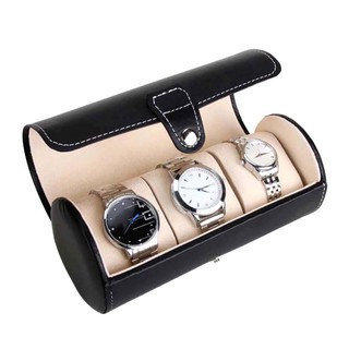 3 Slot Watch Case PU Leather Roll Box Collector Organizer (5)