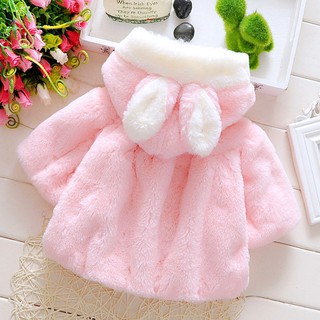 Baby Infant Girls Fur Winter Warm Coat Cloak Jacket (4)