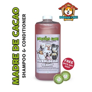 Madre de Cacao Shampoo & Conditioner with Guava Extract - Bubble Gum Scent 1 Liter FREE MDC SOAP 2pc