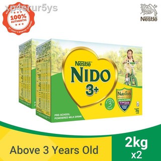 ◙✿NIDO® 3+ Powdered Milk Drink For Pre-Schoolers Above 3 Years Old 4kg [2kg x 2]