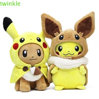 TWINKLE1 Birthday Gift Pokemon Plush Toys Christmas Gift Cosplay Eevee Pikachu Plush Doll 30cm Cute for Childrens Collection Japanese Anime Pikachu Toy Stuffed Toys