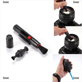 【HOT Snow】3 in 1 Lens Cleaning Cleaner Dust Pen Blower Cloth Kit For DSLR VCR Camera (8)