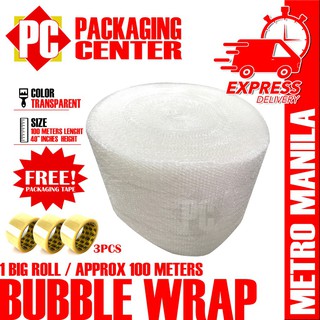 In stock Bubble Wrap 38" Inches x 100 Meters per roll With Freebies! (METRO MANILA SHIPPING CODE)