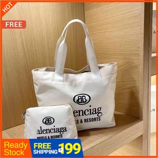 Pra Tote Bag Two-Piece Women Shoulder Bag Oxford Cloth Large-Capacity Shopping Handbag, Cosmetic Bag
