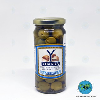 Ybarra Green Olives Almendra Stuffed with Almonds, 240g