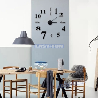 Acrylic Modern DIY Clock,3D Mirror Small Size Surface Wall Frameless Mute Clock,Home Numbers Sticker (4)