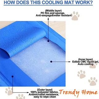 Pets◕๑Dog Pet Cooling Pad Mat ice gel Waterproof Dog Sleeping Bed Mat Pad for Kennel Crate