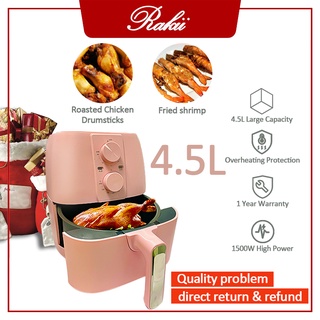 Air fryer 4.5L electric fryer oil free non stick pan timer fryer tools fries fryer oven
