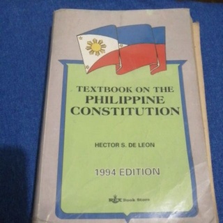 Textbook on The Philippine Constitution 1994 edition