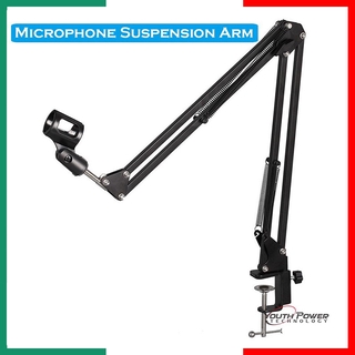 Universal Microphone Suspension Arm Stand with Holder Black
