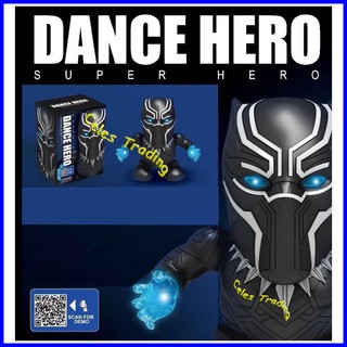 CTR Character Dance Hero Super Hero Toy With Lights And Music Walking Dancing Toy (Black Panther)