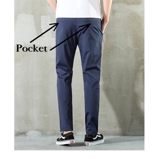 ❒Pants Korean Fashion Men’s jogger ice silk swaterproof three color with zipper pants for men (5)
