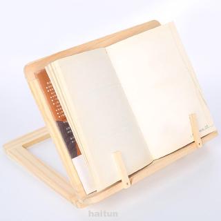 Wooden Adjustable Cookbook Holder Portable Reading Rest Stand Tablet For IPad Book S8ru
