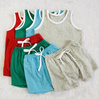 Littlestar Baby Kids Plain Top and Shorts Terno (4)