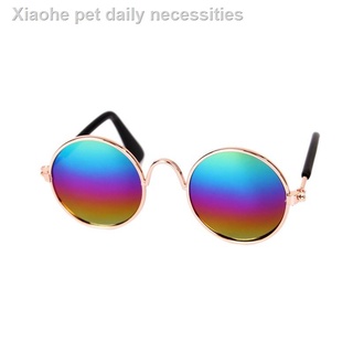 ☄✔♧Pet Products Lovely Vintage Round Cat Sunglasses Reflection Eye wear glasses For Small Dog Cat Pe (6)
