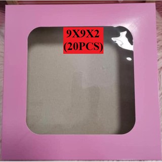 CAKE BOX / PASTRY BOX 9X9X2 (20PCS) AND 9X9X1.5 (10PCS)
