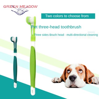 Pet supplies Pet toothbrush Three-head toothbrush Multi-angle toothbrush Dog toothbrush Cat toothbru