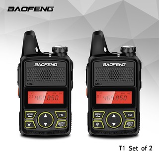 Baofeng BF-T1 mini two-way radio walkie talkie Set of 2 (Black)