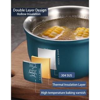 Famulei Double Layer Insulation 304 Stainless Steel Rice Bowl 450ml (3)