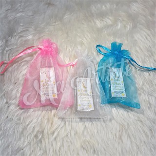 Hand Sanitizer with Organza Only for Birthday, Baptism, Weddings Souvenir and Giveaways