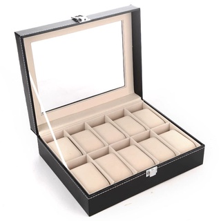 ♚ＴＯＷＮＳＨＯＰ 10 Grids Watch Storage Organizer Box Ring Collection Boxes (6)