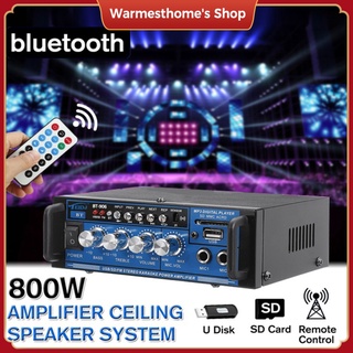 ins♪『 Home Entertainment 』♫800W Mini Bluetooth Amplifier HiFi Home Stereo Audio Digital Amp USB FM M