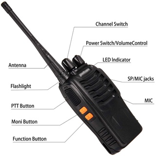 Walkie Talkies Rechargeable Long Range Two-Way Radios with Earpieces,2-Way Radios UHF Handheld Trans (5)