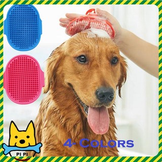 4 Colors Pet Bath Brush Pet Rubber Grooming Massage Hair Removal Bath Brush Glove Dog Cat Puppy Comb