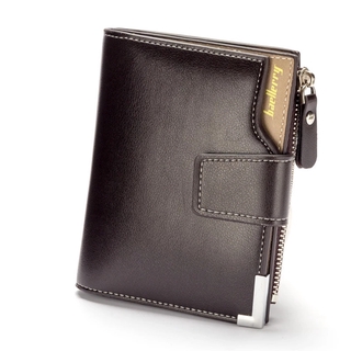 Baellerry Short Wallet for Men Vertical Card Holders Zipper Fashion Short Men Purse PU Leather Origi (2)