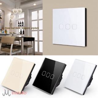 ۞ 86 Type Multi-Function 3 Gang Smart Remote Control Touch Wall Light Switch 433MHz 170-240V Mosto♯
