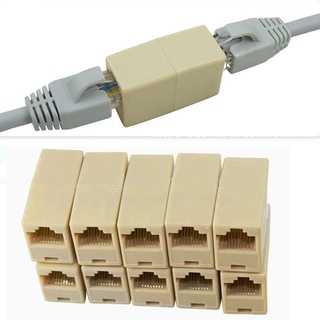 10pcs Practical Alloy Internet Tools RJ45 CAT5 Coupler Plug Connector Network LAN Cable Extender Adapter