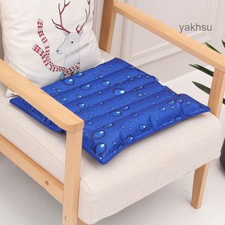 HY.zt.Snowflake Drip Print Water Filling Ice Cushion Home Car Chair Pad Cooling Pillow
