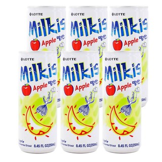 LOTTE Milkis Apple Carbonated Drink (6 x 250ml)