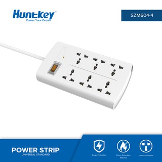 Huntkey 6-Socket Surge Protector Power Strip Power Extension SZM604-4