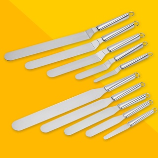 4/6/8/10/12 Inch Stainless Steel Cake Spatula Butter Cream Icing Frosting Knife Smoother Kitchen