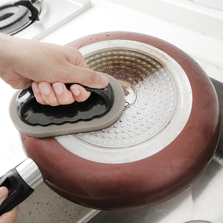 Q019 COD Nano emery kitchen decontamination cleaning brush bowl brush with handle (2)
