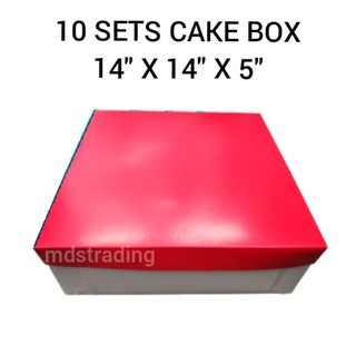 10SETS 14X14X5 Cake Box Pastry Boxes Packaging Cakebox 14X14