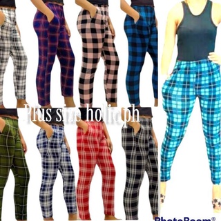 Women's leggings plaid/checkered small-large