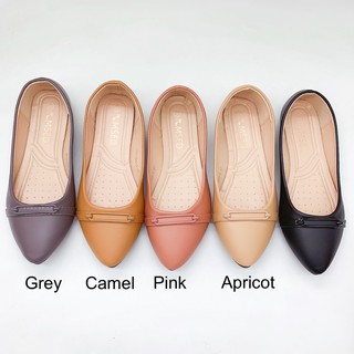 Korean Pointed Toe Doll shoes Black Flat Pump Shoes for Women