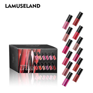 LAMUSELAND 12Colors/Set Travel Kit Lipstick Matte Lip Gloss #L18L12 (2)